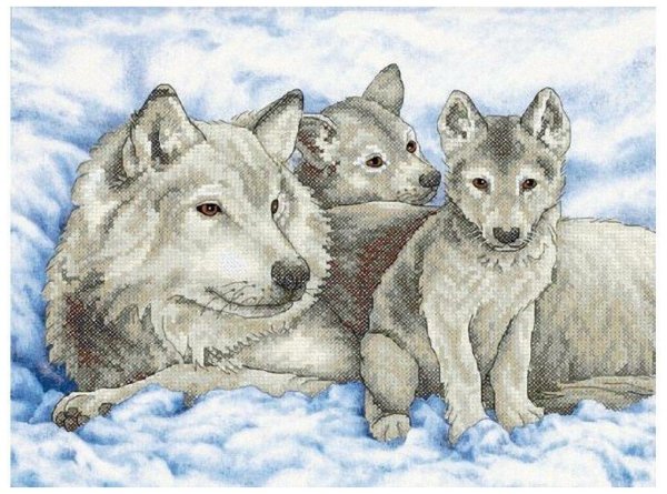 Логово волка с волчатами