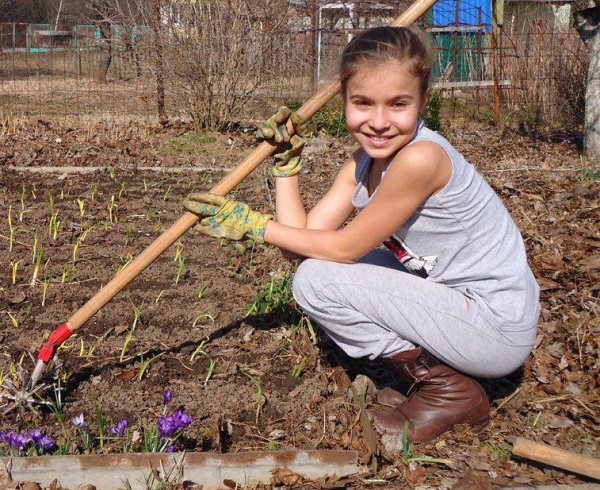 Школьники на даче