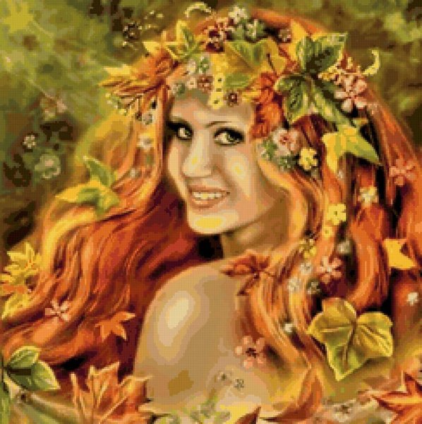 Зелёное платье фэнтези