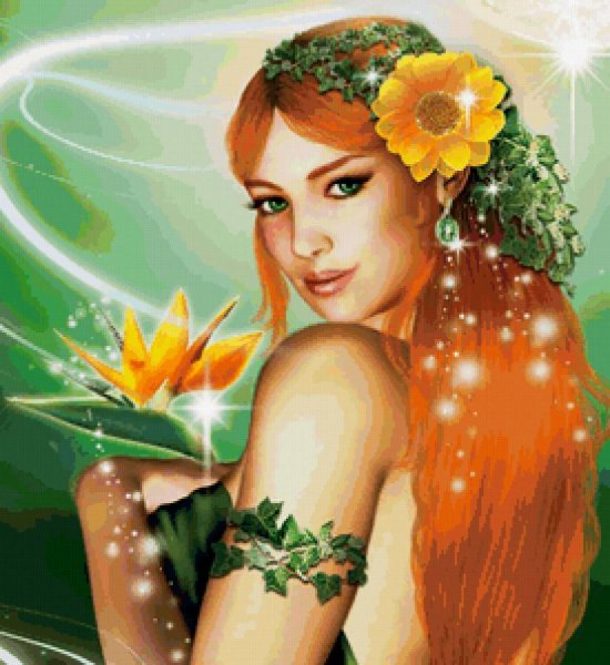 Фэнтези красивые девушки с цветами