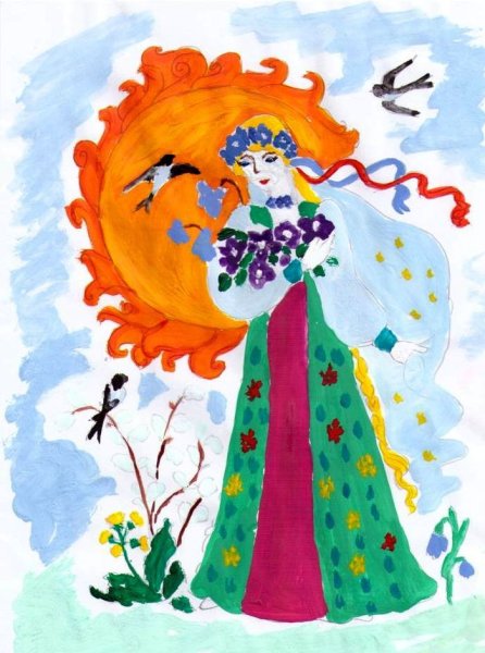 Рисование Весна старшая группа