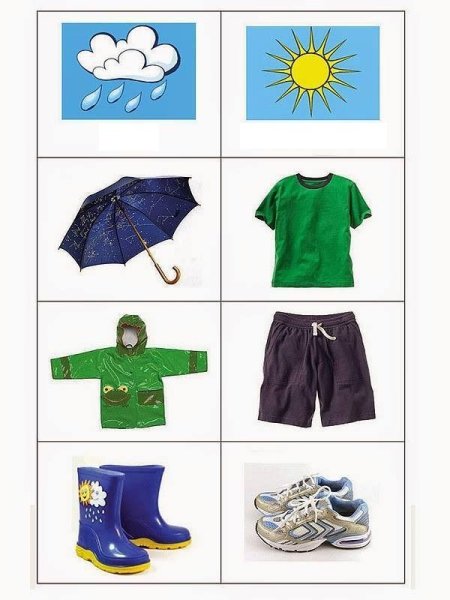 Одежда по временам года картинки для детей