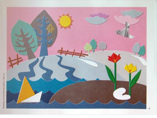 Аппликация Весна