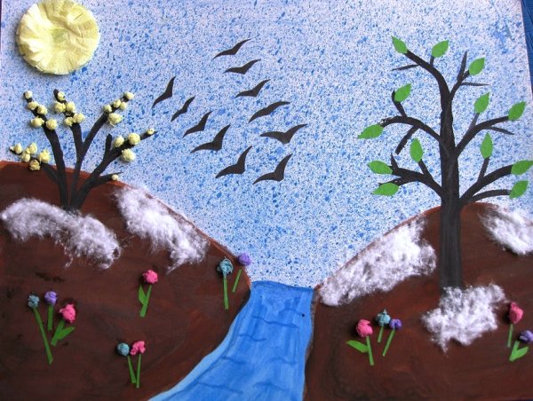 Аппликация на весеннюю тематику