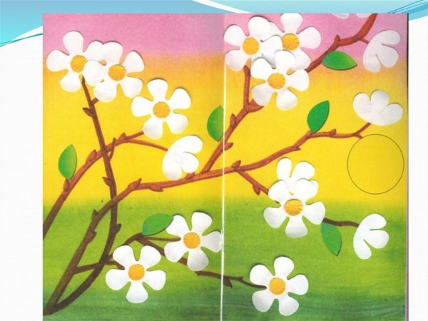 Аппликация на тему Весна