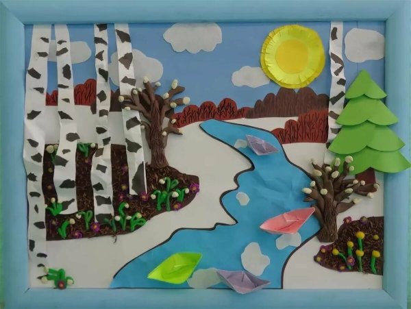 Аппликация птичка