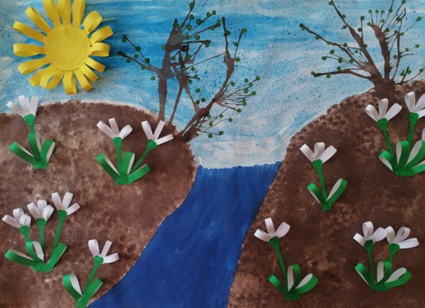 Аппликация Весна