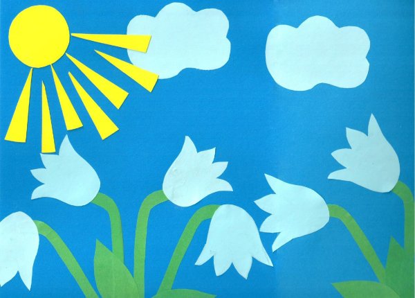 Весенняя аппликация для детей