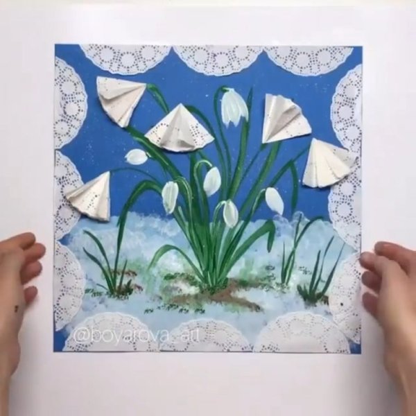 Аппликация на тему ранняя Весна