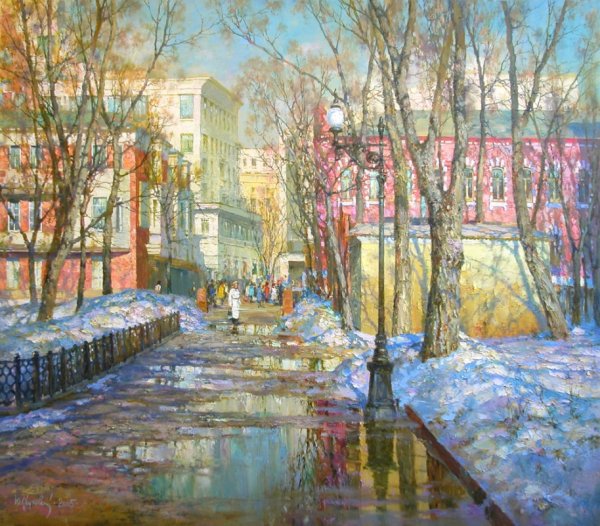 Весна на Патриарших Обуховского Юрия