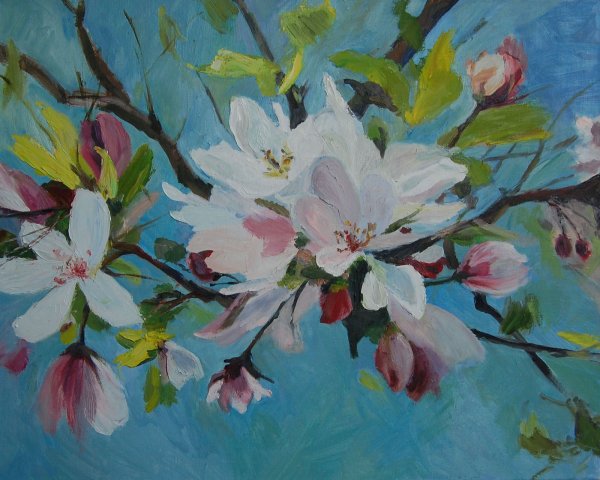 Александр Яблоневый цвет мастихином