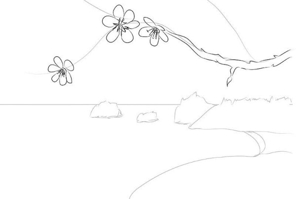 Рисунок на тему Весна карандашом