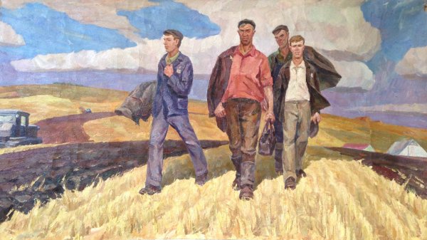 Труд людей весной