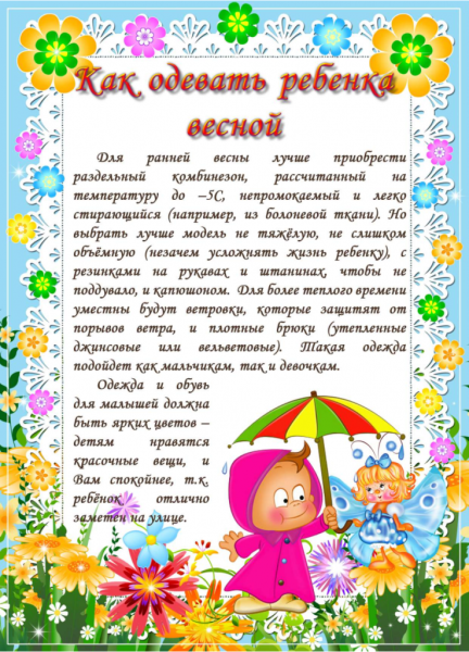 Карточки одежды для детского сада