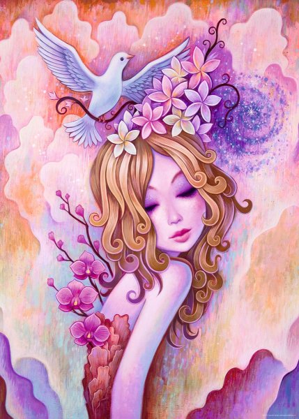 Красивая девушка акварель