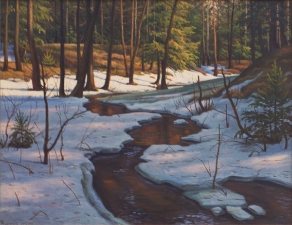 Весенние ручьи живопись