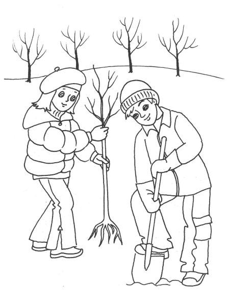 Раскраска. Весна