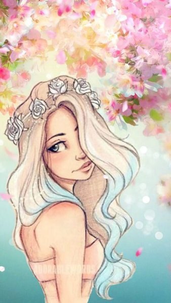 Красивые девушки для срисовки разноцветные