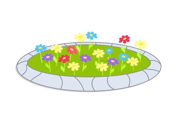 Клумба картинка для детей