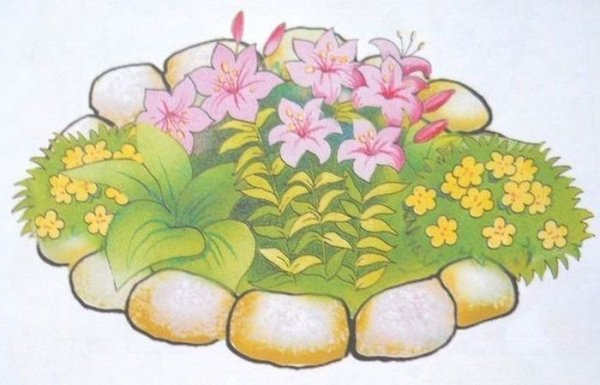 Круглая клумба пустая