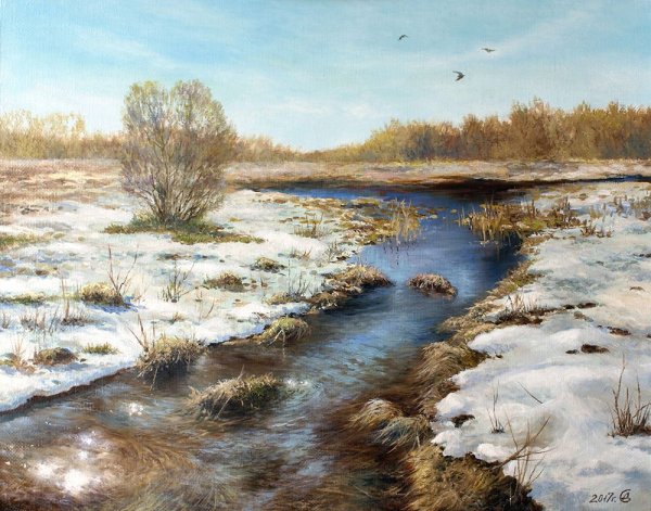 Сергей Дорофеев художник весенние пейзажи
