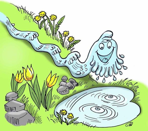 Мультяшная Поляна с подснежниками