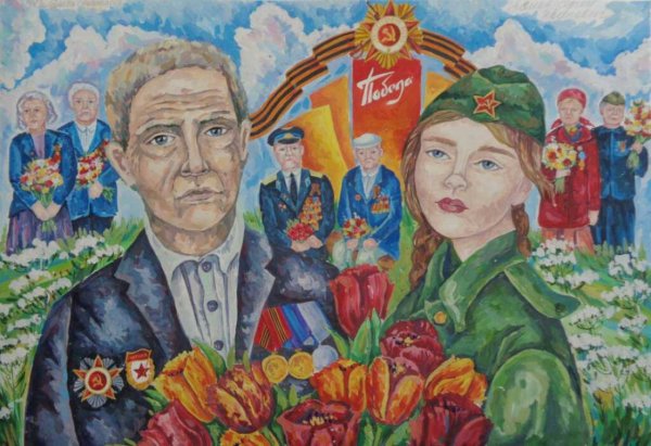 Рисунок Весна Победы для детей