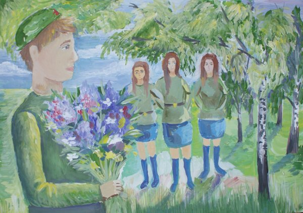 Рисунок на тему Весна Победы