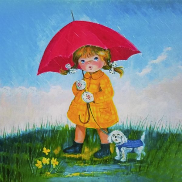 Девочка под зонтиком