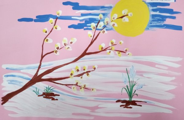 Темат ка рисунка Весенняя капель