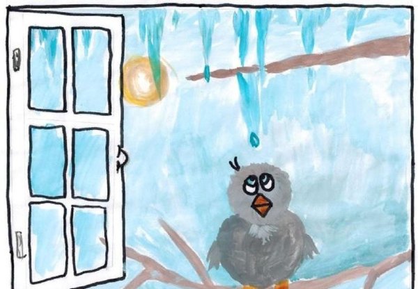 Рисование Весенняя капель