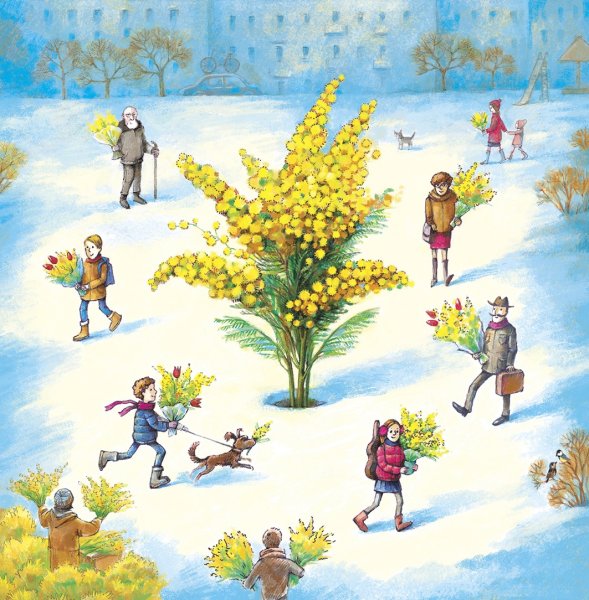 Картина для детей март