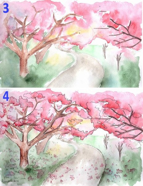 Весна рисунок карандашом