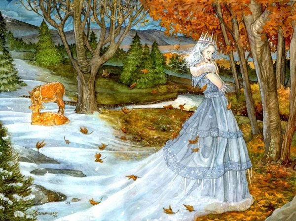 Рисунок на тему встреча зимы