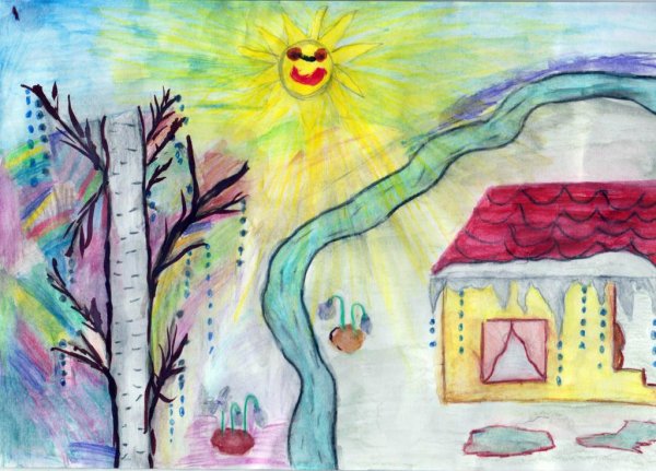 Рисование сосульки