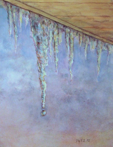 Рисунок на тему Весенняя капель для садика