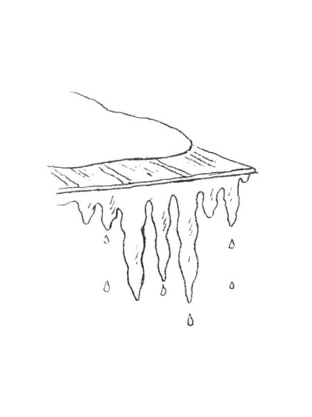 Сосульки на белом фоне