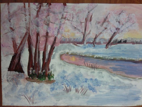 Детские работы на тему Весеннее настроение