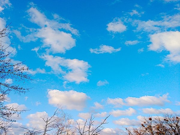 Весенний пейзаж с облаками