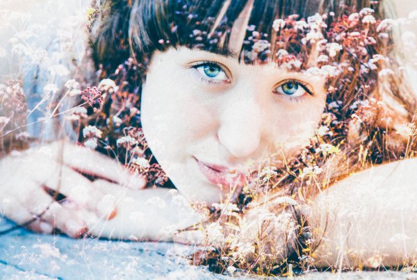 Макияж цветы на глазах