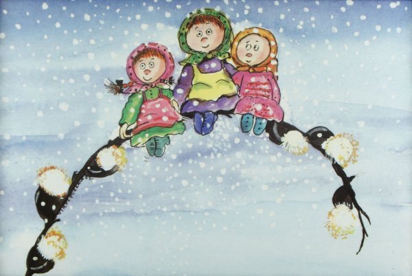 Зима Весна дети