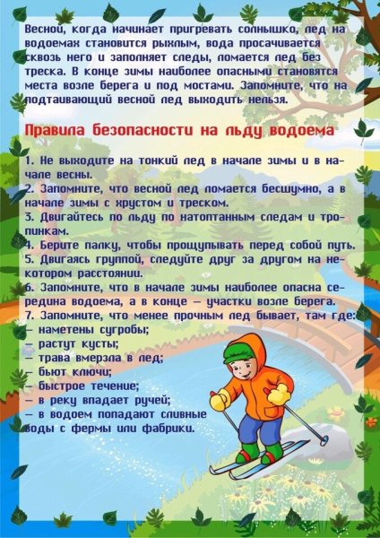 Весенние рекомендации для родителей