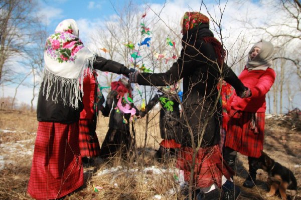 Картина зима Весна