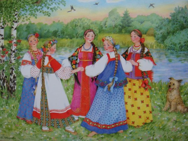 Художник Елена Уварова русские народные картинки