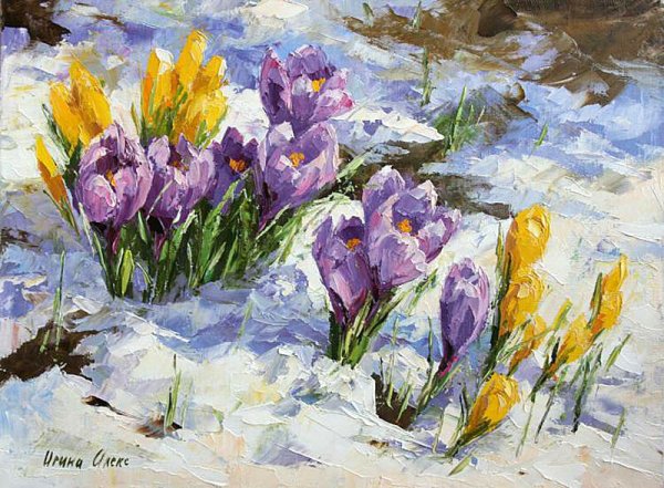 Художник Гагарина крокусы гиацинты