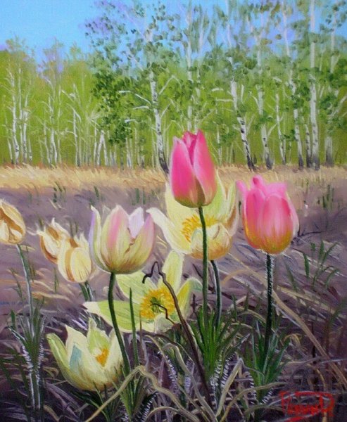 Дмитрий Репин весенние первоцветы