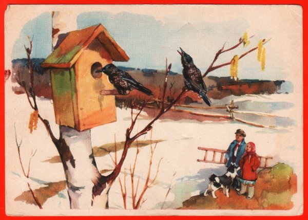 Картина скворцы прилетели художник