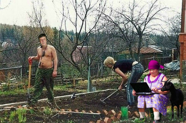 Работа в огороде