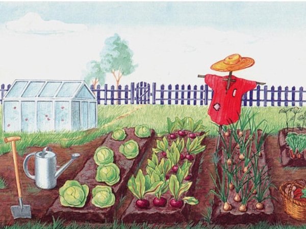 Почтовая эко-открытка для посткроссинга Овощи