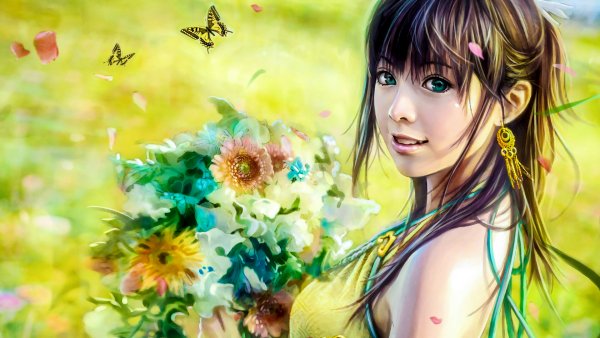 Девушка в цветах